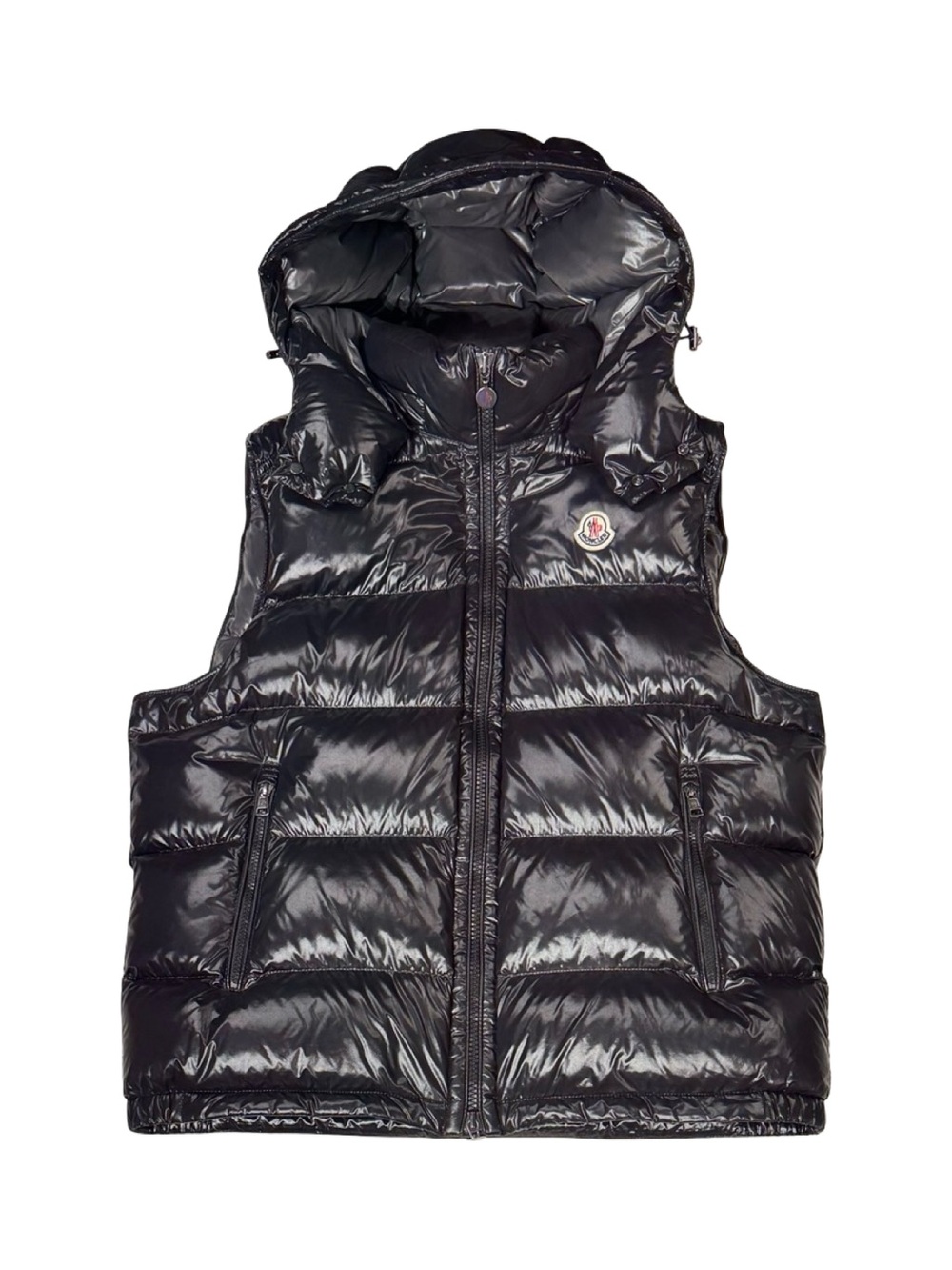 MONCLER BORMES HOODED DOWN VEST MENS SIZE 6